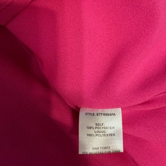 Mod Boutique - Sugar Lips Pink and Orange Split Neck Blouse - XS - Picture 3 of 5